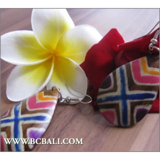 Bali Hand Painting Earring Fashion Woods